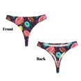 thumbnail image 3 of Balery Donuts1 Tangas de Algodón para Mujer con Estampado – Ropa Interior Sexy, Transpirable, G-string-3X-Large, 3 of 6