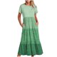 thumbnail image 1 of Vestido de Manga Corta para Mujeres Vestido de Verano de Cuello Redondo Impreso, Poliéster de Tamaño Verdadero Diario Y Vestido de Fiesta, 1 of 5