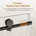thumbnail image 6 of 56-60" W * 74" H Frameless Single Sliding soft-close Shower Doors, Bathroom Sliding Shower Door, 5/16" (8mm) Thick SGCC Tempered Glass Door, 6 of 9