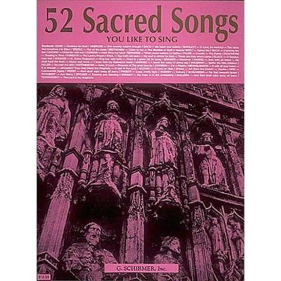 Pre-Owned 52 Sacred Songs You Like to Sing: Voice and Piano (Paperback) 0793526000 9780793526000