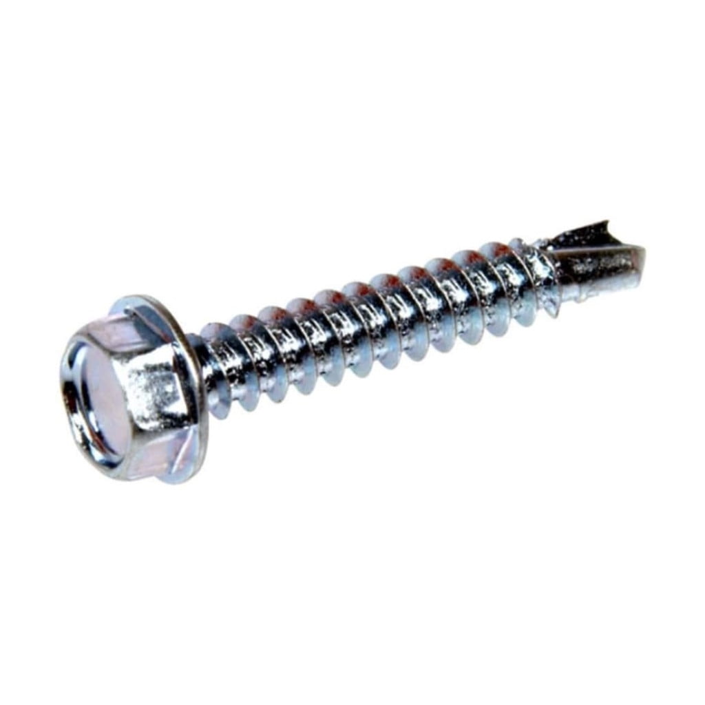 KarParts360 Multi-Purpose Screw | Steel Material | Hex Washer Head Screw | Hex Drive Style | Zinc Fastener Plating | Chrome Finish | 30 pieces
