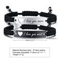 thumbnail image 5 of Vnox Magnetic Couples Bracelet, Adjustable Matching Macrame Bracelets, Stainless Steel Distance Relationship Bracelet, BF and GF Gifts, 5 of 7