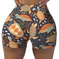 thumbnail image 2 of Lsque Turtles and Sea Plants Pattern High Waisted Biker Shorts for Women-Tummy Control Fitness Athletic Workout Running Yoga Gym Shorts,Moisture-Wicking-Large, 2 of 9