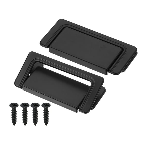 Uxcell 10Pcs Drawer Pulls, 2.9"(74mm) Length Aluminum Alloy Kitchen Handles, Furniture Hardware Handles with Screw for Kitchen Cupboard, Desk Drawers, and Wardrobe, Black