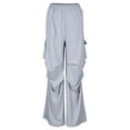 thumbnail image 3 of XIAONU Women's Cargo Sweatpants Wide-Leg Relaxed-Fit Trousers oft Comfort Daily Casual Lounge Bottoms, 3 of 7