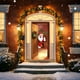 thumbnail image 1 of xihome Tapiz navideño para puerta, de polister, ideal para decorar puertas en interiores y exteriores durante las fiestas navideñas., 1 of 9