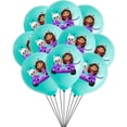 thumbnail image 5 of Globos de látex para fiesta de cumpleaños de niñas y niños, 10/30 unidades, para casa de muñecas Gabby, con forma de gato, suministros para globos de 12 pulgadas, 5 of 5