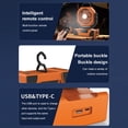 thumbnail image 2 of Ventilador Recargable Solar Camping Con LED (20000mAh) Naranja, 2 of 9