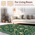 thumbnail image 2 of ODIKA 5'x7' Machine Washable Non-Slip Area Rug, Sophisticated Floral Geometric High Traffic Rug, Green, 17520, 2 of 7