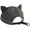 Black, variant on 1pc Rose Red Cotton Rolled Edge Docker Cap Unisex Brimless Cat Ear Hat for Daily Street Wear
