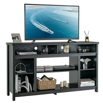 Gymax 58'' TV Stand Entertainment Console Center w/ Adjustable Open Shelves up to 65''