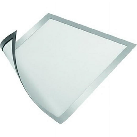 Durable DBL477123 8.5 x 11 in. Magnetic Letter Sign Holder, Silver - Pack of 2