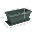 thumbnail image 3 of Outsunny 7 Pack 15.7" Plant Pots, Flower Planters w/ Drainage Holes, Green, 3 of 9