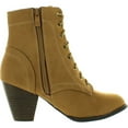 thumbnail image 2 of Top Moda Women's Scan-4 Cuban Heel Mid-Height Lace Up Ankle Boot, 2 of 4