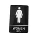 thumbnail image 2 of Letrero de baño con braille, acrílico, para colgar en la pared, calcomanía para baño, oficina Mujer, 2 of 7
