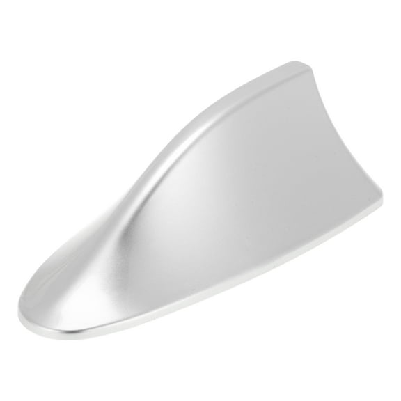 Unique Bargains 1 Pc Car Shark Fin Antenna Cover Truck ABS Roof Mount Antenna Decoration Only Silver Tone