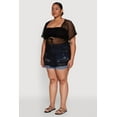 thumbnail image 4 of Womens Plus Size Mesh Tie Front Cover Up, 4 of 5