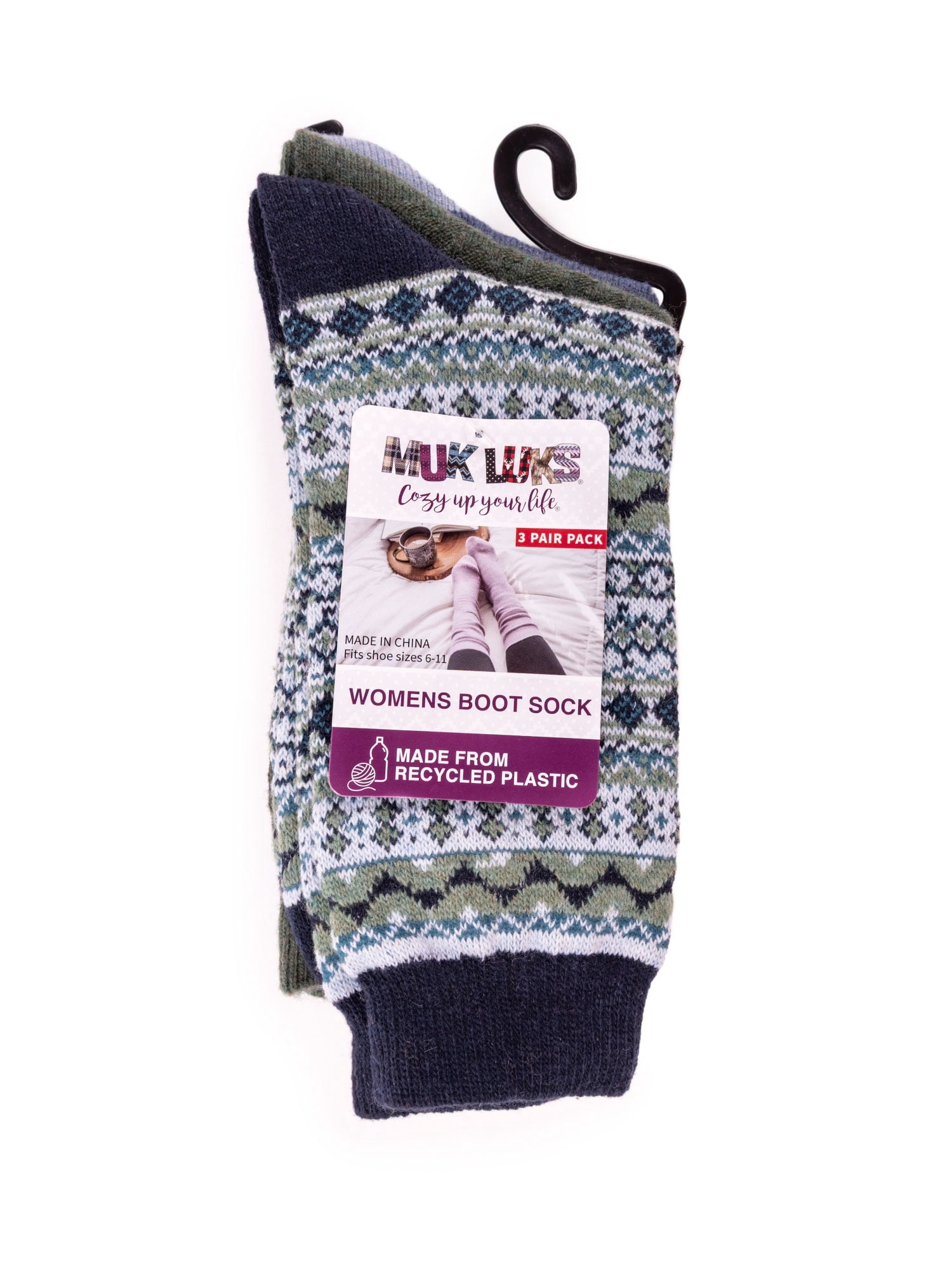 Muk Luk Boot Sock, 3pk