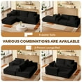 thumbnail image 4 of SERWALL 107" Modular Sectional Sofa, L Shaped Cloud Sectional Couch, Boneless Convertible Sofa for Living Room, Black, 4 of 7