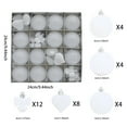 thumbnail image 3 of PEONAVET Velvet Christmas Ball for Xmas Tree Decoration 32pcs Flocked Shatterproof Xmas Ball Ornament for Indoor Holiday Decor-Assorted Hanging Christmas Bulbs Ornaments(White), 3 of 6