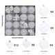 thumbnail image 3 of Bolas Navideñas De Plástico 32 Bolas Navideñas De 6cm Con Forma Especial De Flocado, De Plástico Blanco Con Acabado Aterciopelado Para Decoración De Árboles Y Fiestas Rkxzt, 3 of 7