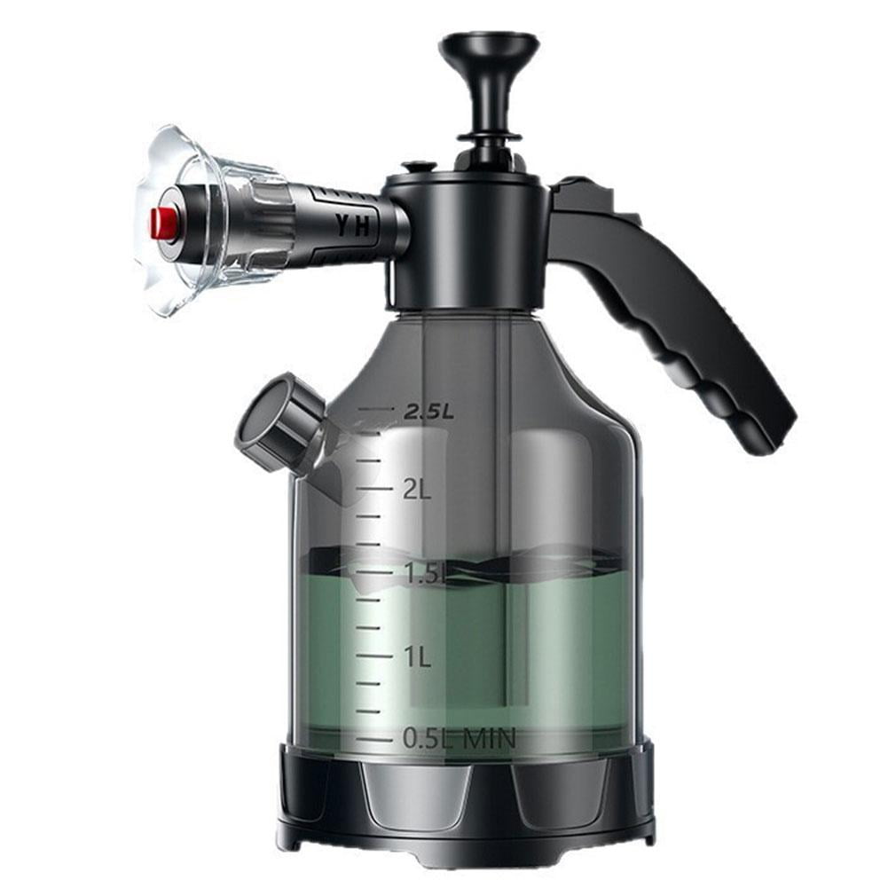 2.5L Professional Hand Pressure Snow Foam Sprayer, Heavy-Duty Car Wash Pump Blaster with Upgraded Side Opening, White
