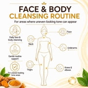 AMVital Kojic Acid Soap - Turmeric Soap for Face & Body with Hyaluronic Acid, Vitamin C, Vitamin E, Shea Butter, Castile Olive Oil (2 Pack)
