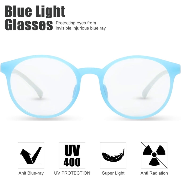 Kids Blue Light Blocking Glasses Silicone Flexible TR-90 Frame