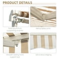 thumbnail image 2 of Patio Umbrellas Outsunny 12' x 10' Retractable Awning Patio Awnings Sun Shade Shelter with Manual Crank Handle, 280g/m² UV & Water-Resistant Fabric and Aluminum Frame for Deck, Balcony, Yard, Beige a, 2 of 10