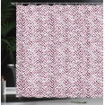 thumbnail image 3 of Ambesonne Greek Shower Curtain, Antique Camo Design Print, 69"Wx75"L, Maroon and White, 3 of 4