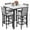 White, variant on BAXLUXE Wooden Kitchen Table and Chairs Set for 4, 36 Inch Dining Room Set for 4 with 4 Velvet High Back Support Chairs for Small Spaces, Gray