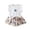 White, variant on Girls Skirt Sets Ruffle Sleeve Shirt Tiered Layer Skirts Clothing Sets 2 Piece Summer Outfits for Kids(White,7-8 Years)