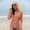 Rose Gold, variant on Avrnliq Womens UPF 50 UV Protection Hooded Long Sleeve Swim Rash Guard, Lightweight Quick Dry Active Sun Shirt with Thumb Holes & Ponytail Port, Navy,Size S