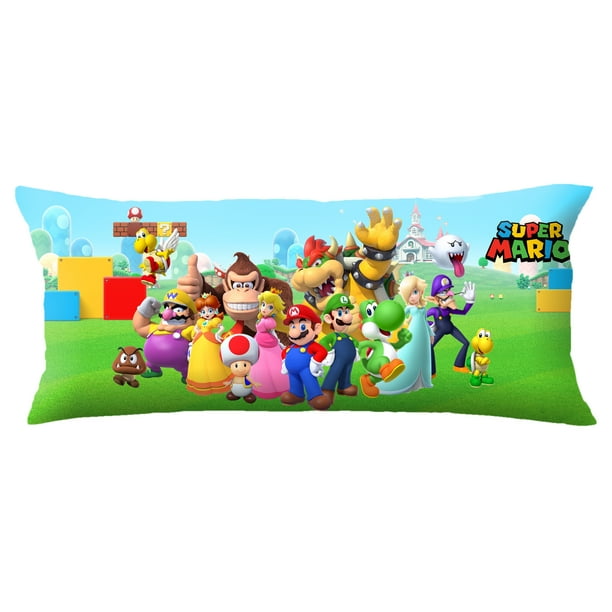 Super Mario Body Pillow Cover with Zipper, Kids Bedding, 20