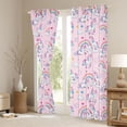 thumbnail image 3 of Homewish Kawaii Pink Unicorn Black Out Curtains for Kids, Watercolor Rainbow Curtains Pack of 2 (42x63 Each), Stars Love Heart Bedroom Curtains, Curtains and Drapes Bedroom Decor, 3 of 6