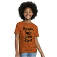 thumbnail image 4 of Fall Pumpkin Spice and Jesus Christ Girls Kids T Shirt Tees Teen Brisco Brands S, 4 of 6