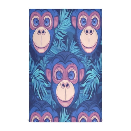 

Kitchen Towel 28x18 Inches x4，Plate Towel Decorative Towel Napkin Tea Towel Tea Towels For Kitchen Dish Cloths & Dish Towels Cute Blue Monkey