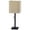 Antique Bronze, variant on Adesso Estelle Table Lamp, Brushed Steel, Light Grey Textured Fabric Shade