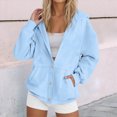 thumbnail image 2 of Godom Super Soft Hoodies for Women Long Sleeve Button Down Oversized Sweatshirts Loose Fall Winter Clothing with Pockets, 2 of 5