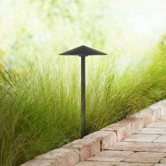 John Timberland Chesapeake 21 1/2" High Modern Outdoor Landscape Path Light Porch House 3 Watt LED Bulb Black Metal Metal Shade