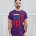 thumbnail image 3 of Tee Hunt I Stand for This Flag T-Shirt Patriotic Veteran's Day American Flag Men's Tee, Purple, Small, 3 of 5
