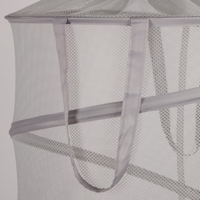 Mainstays Pop-Up Laundry Hamper With Cinch Top, Silver photo 8
