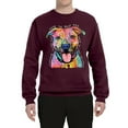 thumbnail image 3 of Dean Russo Best Dog Dog Lover Unisex Crewneck Graphic Sweatshirt, Maroon, XX-Large, 3 of 6