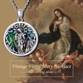 thumbnail image 6 of Dorunmo Virgin Mary Necklace Our Lady Of Guadalupe Pendant Necklace Guardian Angel Pendant 925 Sterling Silver Christian Religious Jewelry for Women Men, 6 of 6