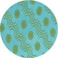 thumbnail image 1 of Ahgly Company Indoor Round Patterned Medium Sea Green Area Rugs, 5' Round, 1 of 6