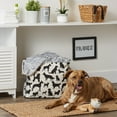 thumbnail image 5 of Contemporary Home Living 17.75" Black, White, and Beige Rectangular Large DII Polyester Pet Bin Dog, 5 of 5