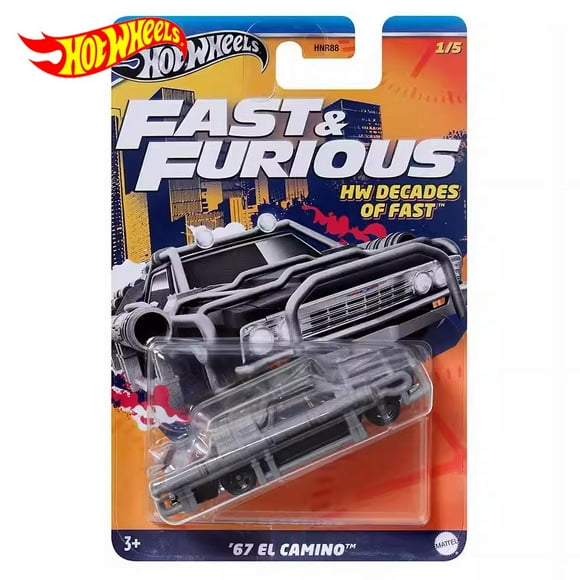 Original Hot Wheels Car 67 EL Camino Fast & Furious HW Decades of Fast Toys for Boys 1/64 Diecast Vehicles Model Birthday Gift