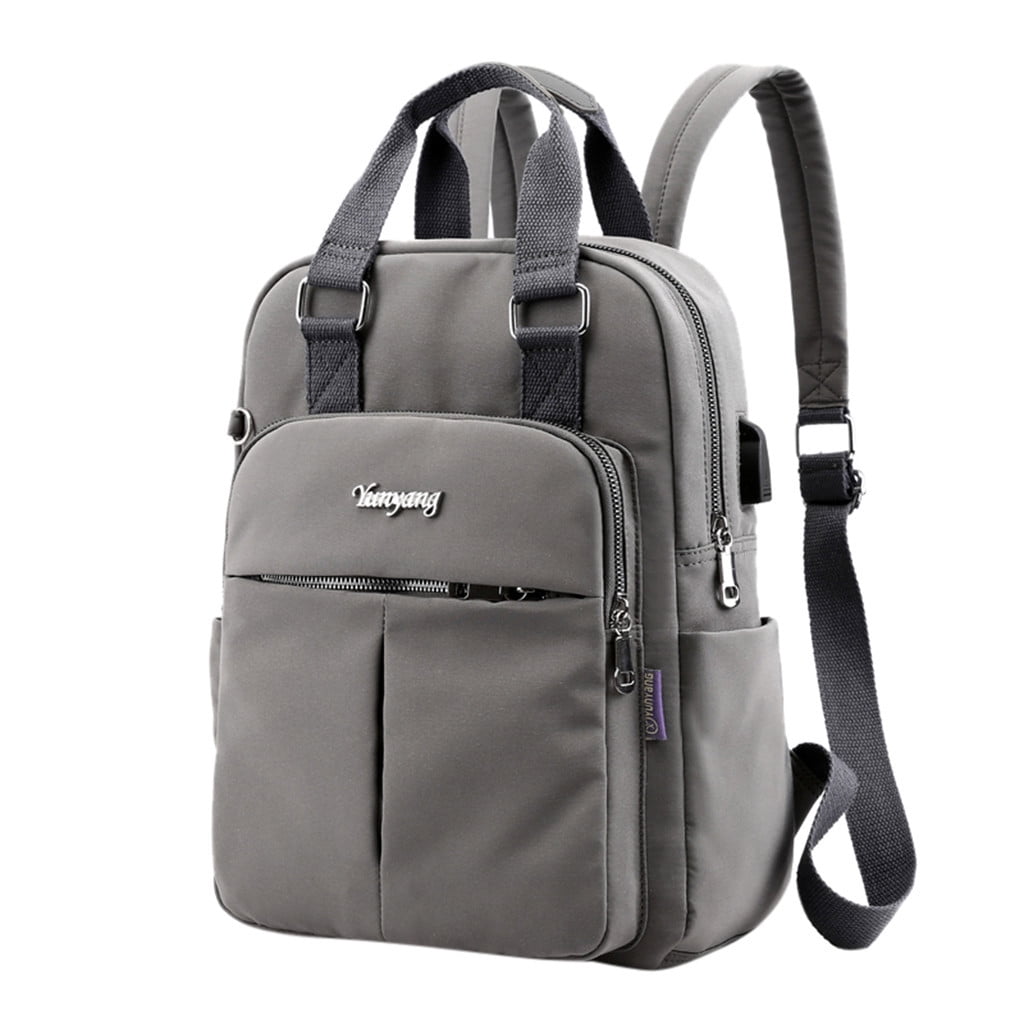 Laptop Bag USB Shoulder Bag Hit The Color Casual Youth Fashion Backpack Style Laptop Bag Large Space Business 