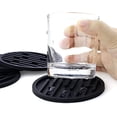 thumbnail image 3 of Drink Coasters with Holder, Set of 6 Silicone Coasters Tabletop Protection for Any Table Type, (Black), 3 of 5