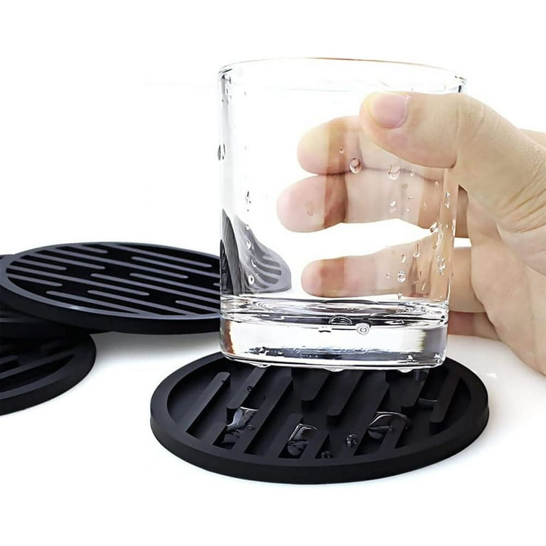 6 Pack Silicone Slip-On Wine Glass Coasters - Anti-Slip, Dishwasher Safe, Multi-Color Set